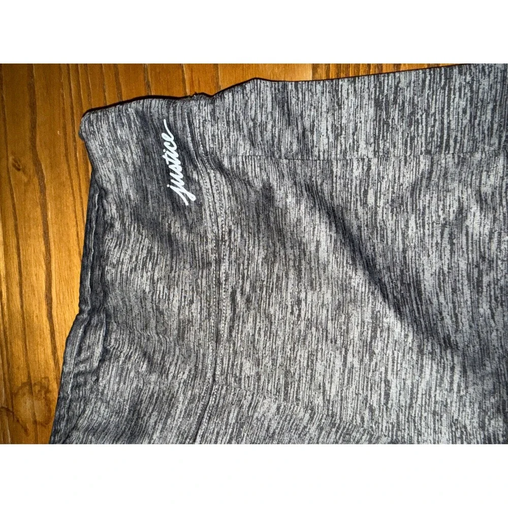 Justice Active Girls Gray Marled Cutout Leggings Kids Size 12